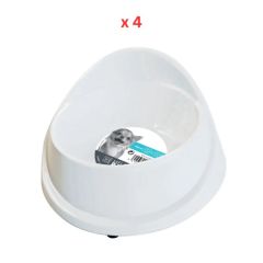 M-Pets Melamine Single Bowl White 200ml (Pack of 4)