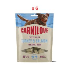 Carnilove Turkey & Salmon Freeze Dried Snack For Dogs 60g Pack Of 6