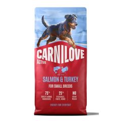 Carnilove Active Salmon & Turkey For Adult Small Breeds Dry Dog Food 12kg