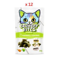 M-Pets Crunchy Bites with Function Cat Treat – Hairball Control 60g Pack Of 12