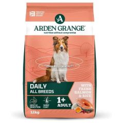 Arden Grange Daily All Breeds Adult Salmon & Rice Dry Dog Food 12Kg