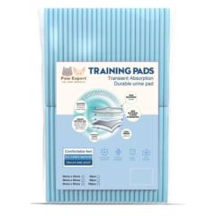 Paw Expert Economical Training Pee Pads For Dogs & Cats With Adhesive Strips 60x60cm - 100Pcs