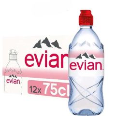 Evian Natural Mineral Water Sports Cap 750mlX12 Carton