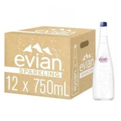 Evian Sparkling Natural Mineral Water 750mlX12 Carton