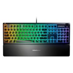 SteelSeries Apex 3 Water Resistant Gaming Keyboard, English US, Black - 64795
