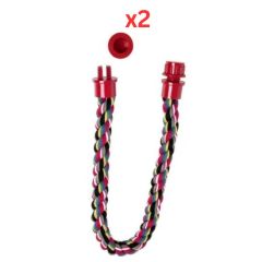 Flamingo Twister Perch Cotton Bird Bar - X-Large (Pack of 2)