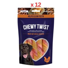 Rosewood Chewy Twist Chicken Dog Treats (115g x 12)