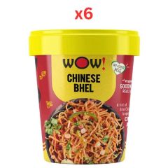 Wow! Noodles Chinese Bhel Cup Noodles 140g (Pack of 6)