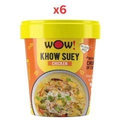 Wow! Noodles Khow Suey Chicken Cup Noodles 80g (Pack of 6)
