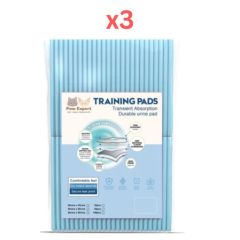 Paw Expert Economical Training Pee Pads For Dogs & Cats With Adhesive Strips 60X60cm - 30Pcs (Pack of 3)