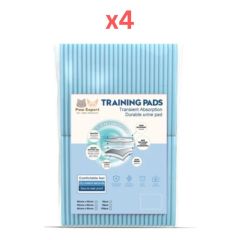 Paw Expert Economical Training Pee Pads For Dogs & Cats With Adhesive Strips 60X45cm - 30Pcs (Pack of 4)