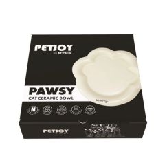 M-Pets Petjoy Pawsy Ceramic Bowl Small White 100ml