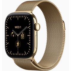 Apple Watch Series 12, GPS + Cellular, 46mm, Radiant Gold Titanium Case with Radiant Gold Milanese Loop - M/L