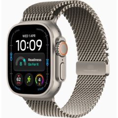 Apple Watch Ultra 4, GPS + Cellular, Natural Titanium Case with Natural Titanium Milanese Loop - L
