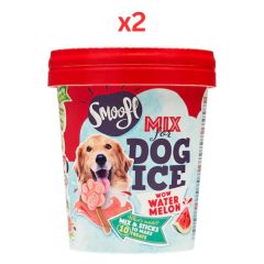 Smoofl Watermelon Mix for Dog Ice with 10pcs Chew Sticks 105G (Pack of 2)