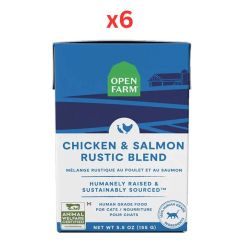 Open Farm Chicken & Salmon Rustic Blend Wet Cat Food 155G (Pack of 6)