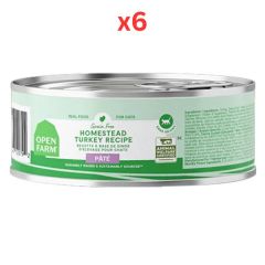 Open Farm Homestead Turkey Pate Wet Cat Food 150G (Pack of 6)