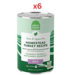 Open Farm Homestead Turkey Pate Wet Dog Food 354G (Pack of 6)