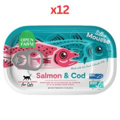 Open Farm Salmon & Cod Meal Topper for Cats 89G (Pack of 12)