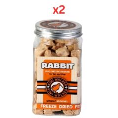 Kiwi Walker Freeze Dried Grain Free Snack Rabbit Cubes Dog & Cat Treats 75G (Pack of 2)