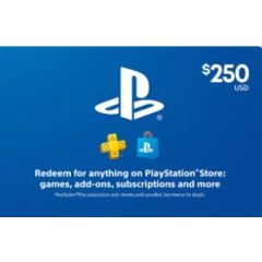 $250 USA Playstation Network Gift Card - PSN Card (Instant Email Delivery)