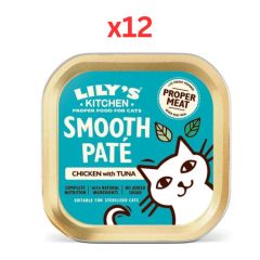 Lily’s Kitchen Smooth Pate Chicken with Tuna Wet Cat Food 85G (Pack of 12)