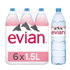 Evian Natural Mineral Water Pet 1.5 Lt X 6