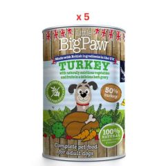 Little Big Paw Turkey Adult Wet Dog Food 390g Pack Of 5