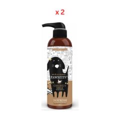 Pawsitiv Natural and Tearless Lavender with Coconut Milk With Vanilla DeShedding Formula (NOURISH Shampoo for Dogs & Cats 500ml Pack Of 2