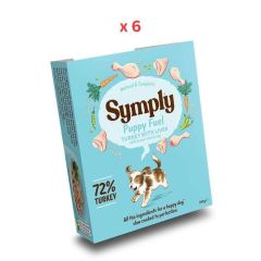 Symply Puppy Fuel Turkey with Liver Wet Dog Food 395g Pack Of 6