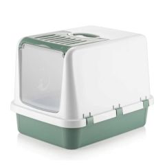 Thunder Paws Covered Cat Litter Box - Green