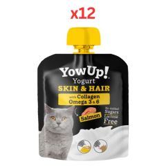 YowUp Yogurt Skin And Hair Cat Wet Food 85G (Pack of 12) Dubai Delivery Only