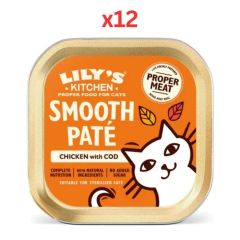 Lily’s Kitchen Smooth Pate Chicken with Cod Wet Cat Food 85G (Pack of 12)