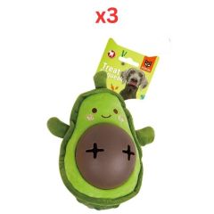 FOFOS Cute Avocado Treat Dispensing Dog Toy (Pack of 3)