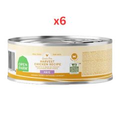 Open Farm Harvest Chicken Pate Wet Cat Food 150G (Pack of 6)