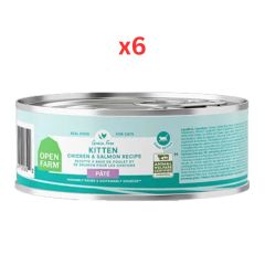 Open Farm Kitten Chicken & Salmon Pate Wet Cat Food 150G (Pack of 6)