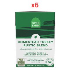 Open Farm Turkey Rustic Blend Wet Cat Food 155G (Pack of 6)