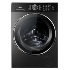 Midea 10KG Front Load Flat Elegant Design Washing Machine with Lunar Dial, 1400 RPM, 14 Programs, Fully Automatic, BLDC Inverter, Titanium - MF210W100WB/T-GCC