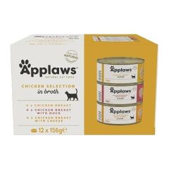 Applaws Chicken Selection Multipack In Broth Cat Wet Food 12X156G