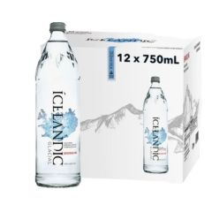Icelandic Glacial Sparkling Natural Mineral Water Glass Bottles 750ml (Pack of 12)
