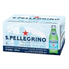 San Pellegrino Natural Sparkling Water Glass 250ml (Pack of 24)