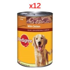 Pedigree Chicken Loaf Wet Dog Food 400G (Pack of 12)