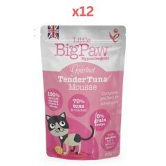 Little Big Paw Gourmet Atlantic Tuna Mousse Wet Cat Food 85g Pack Of 12