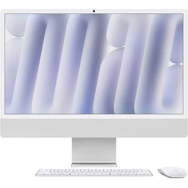 Apple iMac 24-inch (2024), Silver, M4 with 10-Core CPU, 16GB RAM, 512GB SSD, 10-core GPU, MWUV3 (English Keyboard, Apple Warranty)