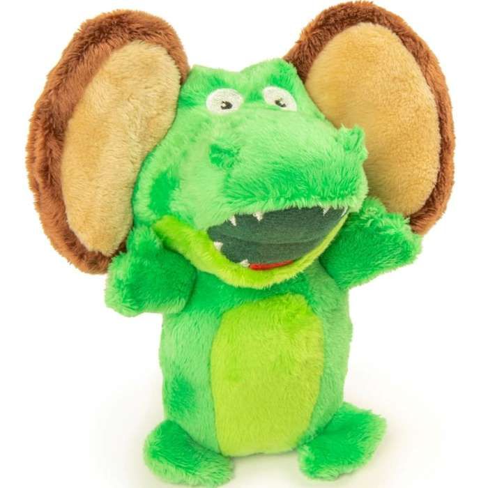 Buy Godog Silent Squeak Flips Gator Monkey With Chew Guard Technology Durable Plush Dog Toy LargeOnline Menakart