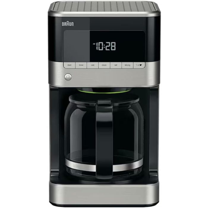 Braun PurAroma 7 Coffee Maker, OptiBrew System, Calc Warning, 12Cups AromaCarafe Capacity, 1-4 Cups Setting, Coffee Strenght Selector, Programmable 24-Hour Timer, Premium LED Display - KF 7120