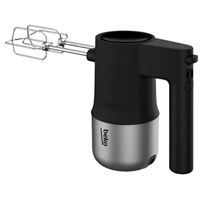 Beko Hand Mixer, 500 Watts, Inox Housing, 4 Speed Settings, Turbo Function, Eject Button, Stainless Steel Beaters - HMM81504BX