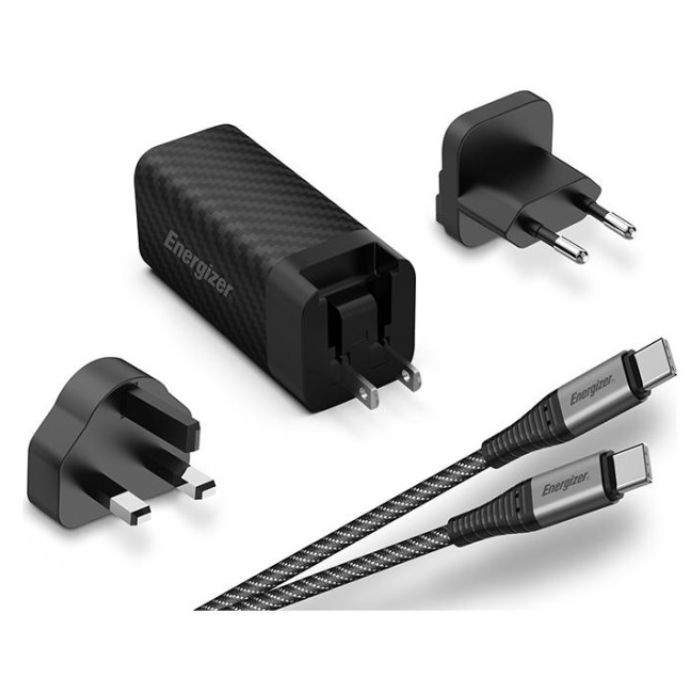 Energizer 65W Wall Charger USB-C to USB-C Cable - Black
