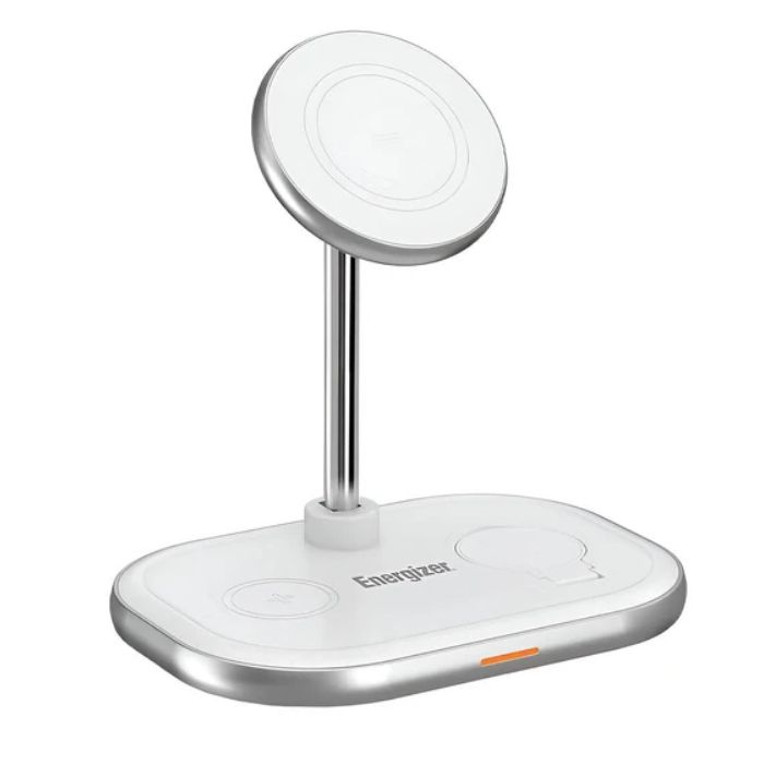 Energizer MagSafe 3-in-1 Wireless Charging Stand - Silver