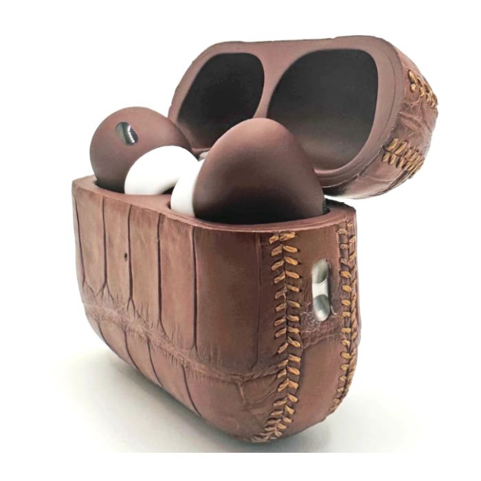  Customized  Apple AirPods Pro 3 Leather Alligator Brown 